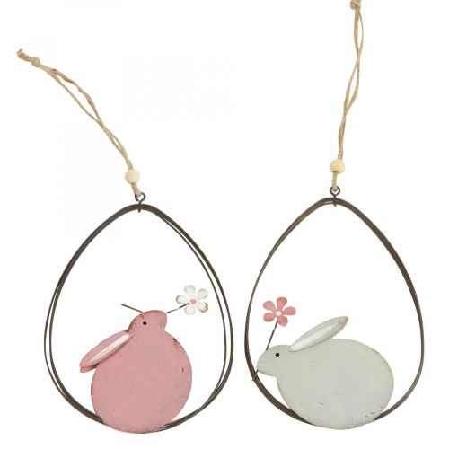 Floristik24 Decorazione per finestra decorazione da appendere in metallo coniglietto pasquale Pasqua 15 cm 4 pezzi