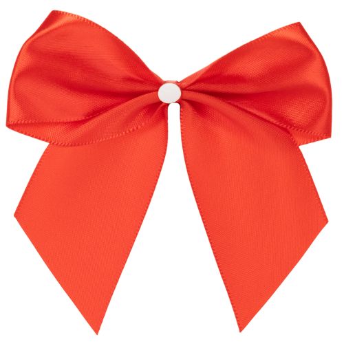Fiocco decorativo rosso, già annodato, ideale per lavori creativi e confezioni regalo, 11 cm, 25 pezzi | Floristik24.it