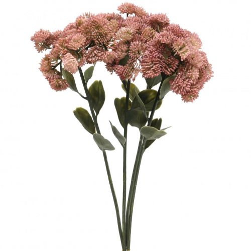 Floristik24 Fiori artificiali Stonecrop rosa sedum stonecrop H48cm 4pz