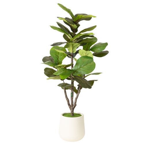 Ficus lyrata artificiale, 120 cm, decorativo per soggiorno | Floristik24.it