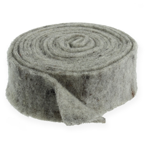 Nastro in feltro grigio 7,5 cm 5 m