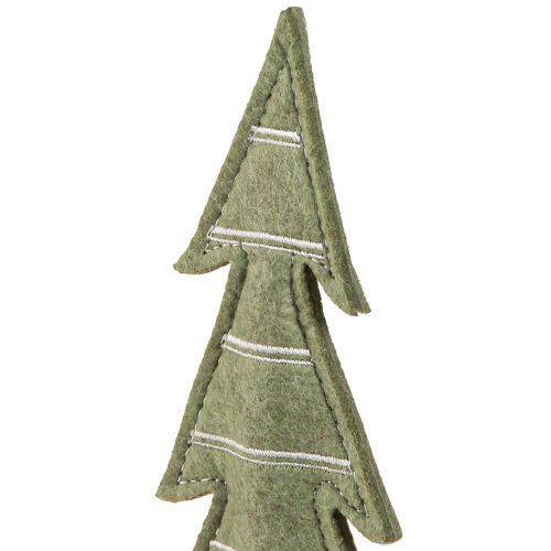 Floristik24 Decorazione in feltro Decorazione da tavola per alberi di Natale Natale verde 25 cm 4 pz