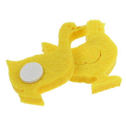 Prodotto Paperella, Pollo in feltro autoadesivo Giallo 96 pz