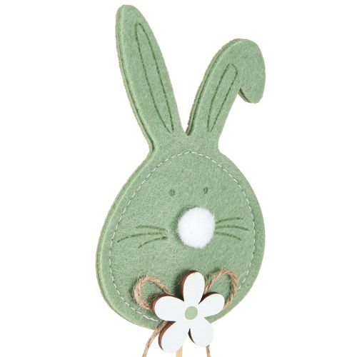 Prodotto Coniglietto pasquale in feltro su bastoncino di legno – graziosi tappi decorativi per primavera e Pasqua 12 cm 12 pezzi