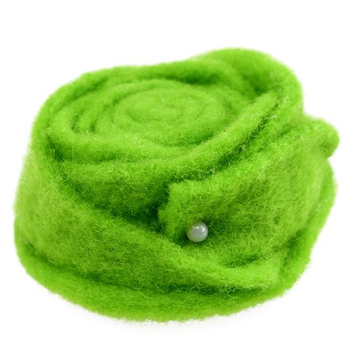 Floristik24 Feltro rosa verde Ø6,5cm 9pz