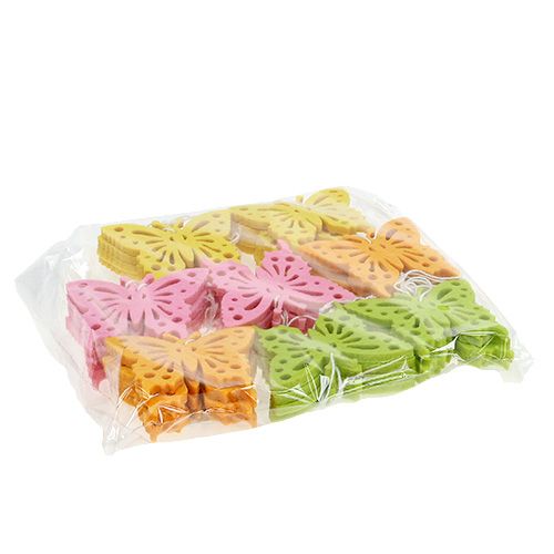 Floristik24 Farfalle in feltro per appendere 32 pezzi