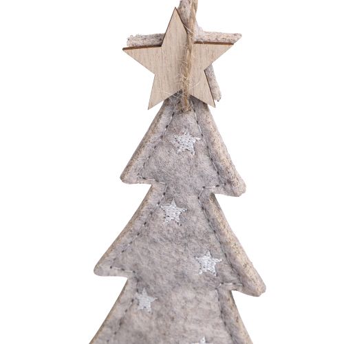 Prodotto Decorazioni per albero di Natale in feltro beige crema 17 cm 6 pz