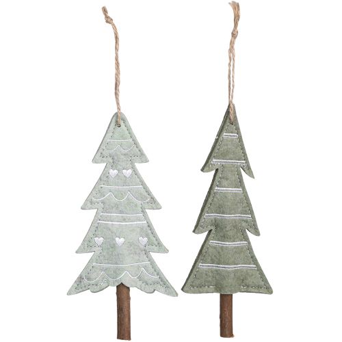 Prodotto Decorazioni per albero di Natale in feltro verde H20cm 4 pezzi