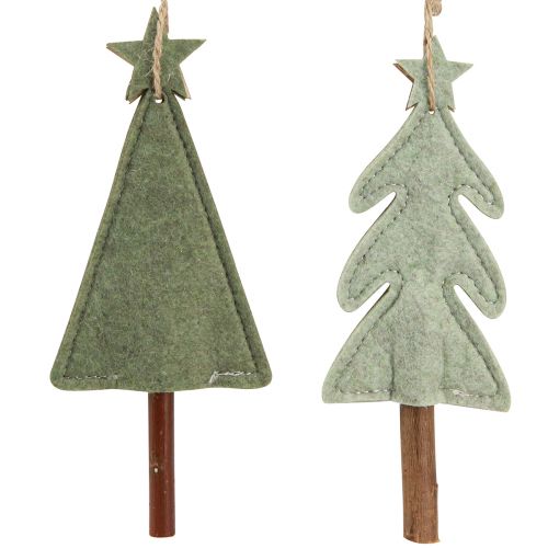 Prodotto Alberi di Natale in feltro da appendere Decorazioni per alberi di Natale verde 18 cm 8 pz