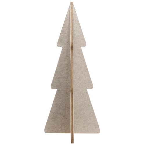 Prodotto Decorazione per albero di Natale in feltro abete beige H80cm