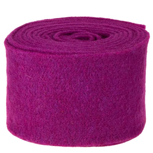 Prodotto Nastro di feltro di lana, fucsia, 15 cm x 5 m, per decorazioni e lavori artigianali