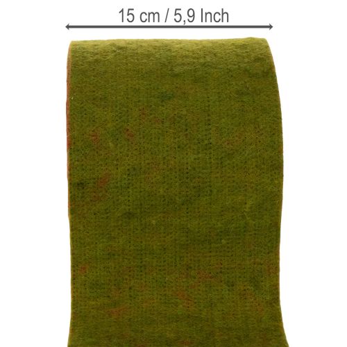 Nastro in feltro di lana bicolore per decorazioni floreali, verde/rosso, 15 cm x 5 m | Floristik24.it