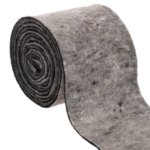 Cerniera per vaso in feltro di lana bicolore, grigio/nero, 15 cm x 5 m acquistare | Floristik24.it