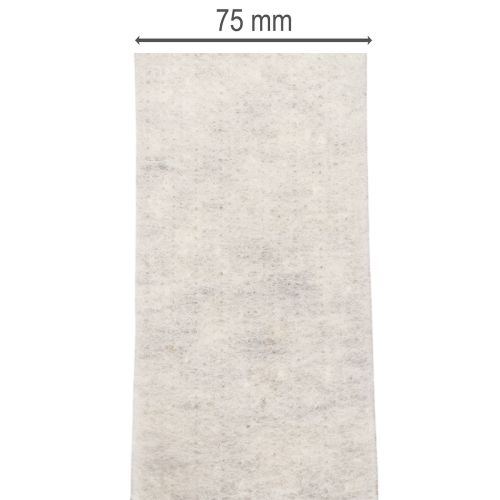 Nastro in feltro bicolore, bianco/grigio, realizzato al 100% in lana, largo 7,5 cm e lungo 5 m. | Floristik24.it