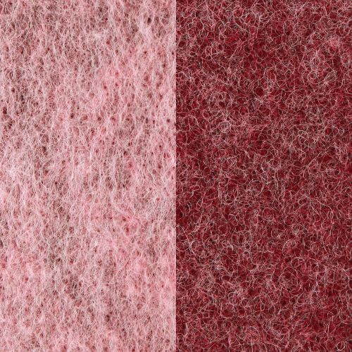 Prodotto Nastro decorativo in feltro nastro decorativo in feltro di lana bacca rosa bicolore 15 cm 5 m