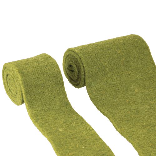 Prodotto Nastro in feltro nastro di lana verde verde muschio L7/15 cm L1 m/1 m set da 2