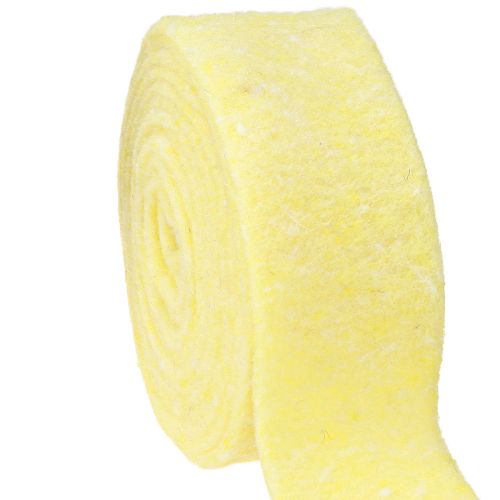 Nastro in feltro giallo chiaro 7,5 cm 5 m