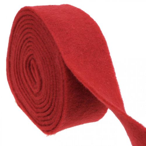 Prodotto Nastro in feltro rosso 7,5cm 5m