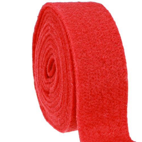 Nastro in feltro rosso 7,5cm 5m