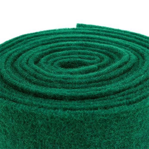 Floristik24 Nastro in feltro verde pino 15cm 5m