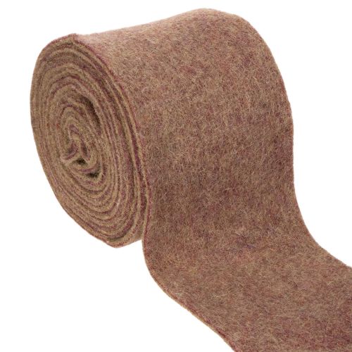 Nastro in feltro bicolore, 100% lana, viola/marrone, 15 cm x 5 m acquistare | Floristik24.it