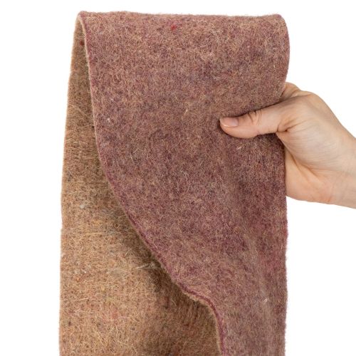 Nastro in feltro bicolore, 100% lana, viola/marrone, 15 cm x 5 m | Floristik24.it