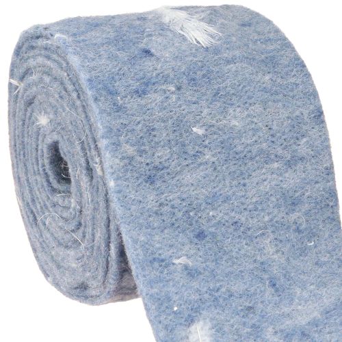 Nastro in feltro nastro di lana tessuto decorativo piume blu feltro di lana 15 cm 5 m