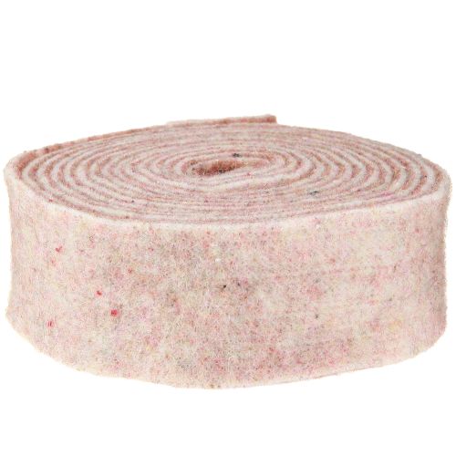 Prodotto Nastro in feltro nastro di lana tessuto decorativo feltro di lana marrone beige 7,5 cm 5 m