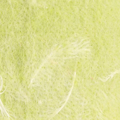 Prodotto Nastro in feltro, nastro di lana, tessuto decorativo, piume verde chiaro, feltro di lana, 15 cm, 5 m
