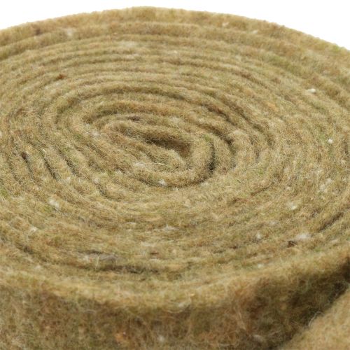 Floristik24 Nastro adesivo in feltro verde con puntini 15cm x 5m