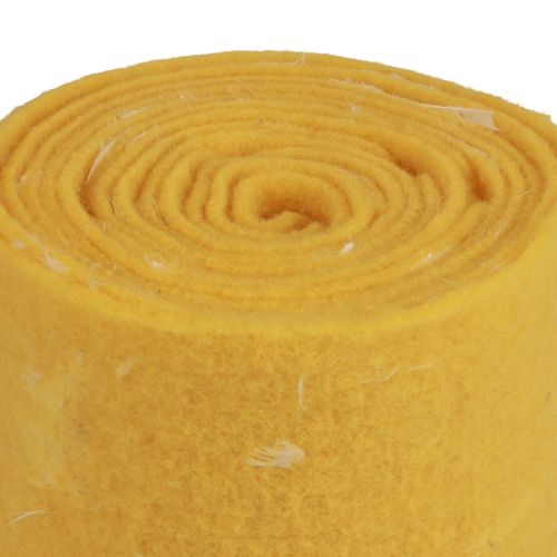 Prodotto Nastro in feltro nastro di lana tessuto decorativo piume gialle feltro di lana 15 cm 5 m