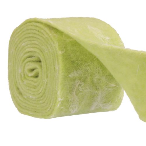 Nastro in feltro nastro di lana tessuto decorativo piume verde chiaro feltro di lana 15 cm 5 m