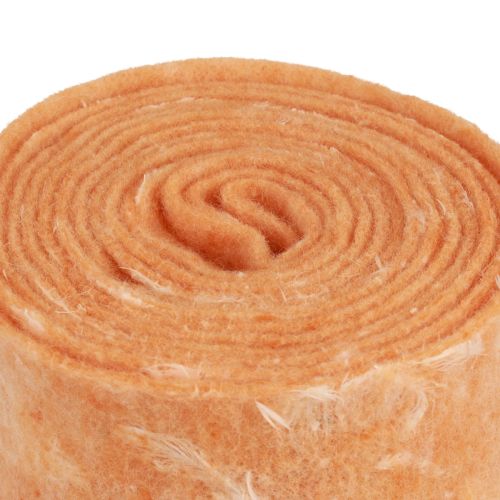 Nastro in feltro nastro di lana tessuto decorativo piume arancioni feltro di lana 15 cm 5 m