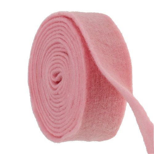 Floristik24 Nastro in feltro 7,5 cm x 5 m rosa