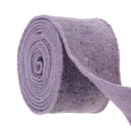 Floristik24 Nastro in feltro Emotion con fiori di lavanda 15cm x 5m viola