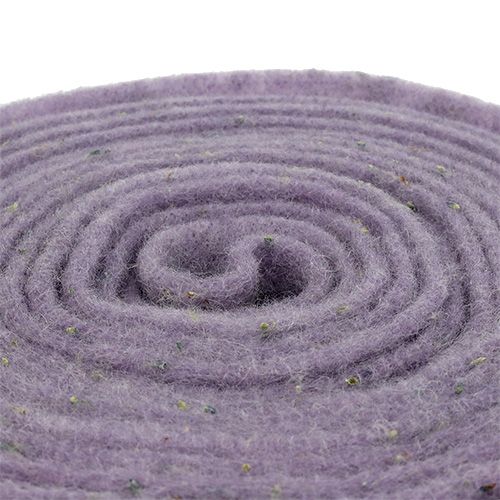 Floristik24 Nastro in feltro Emotion con fiori di lavanda 15cm x 5m viola
