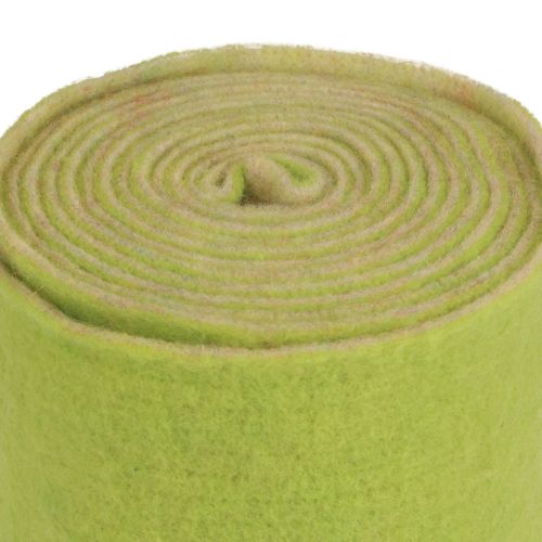 Prodotto Nastro in feltro Nastro in lana Franzi in feltro di lana verde chiaro 15 cm 4 m