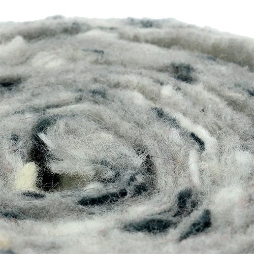 Floristik24 Nastro in feltro Happy bianco e nero 15cm 5m