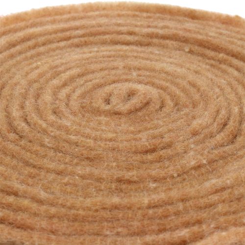 Floristik24 Nastro in feltro natura 15cm 5m