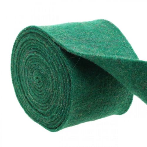 Prodotto Nastro in feltro, nastro per pentole, feltro di lana verde, luccicante dorato 15 cm 5 m