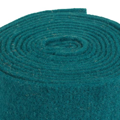 Floristik24 Nastro di feltro nastro di lana rotolo di feltro turchese blu verde 7,5 cm 5 m