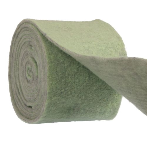 Prodotto Nastro in feltro nastro di lana nastro decorativo soffice verde grigio 14 cm 5 m