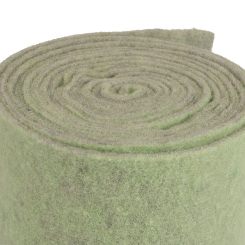 Prodotto Nastro in feltro nastro di lana nastro decorativo soffice verde grigio 14 cm 5 m