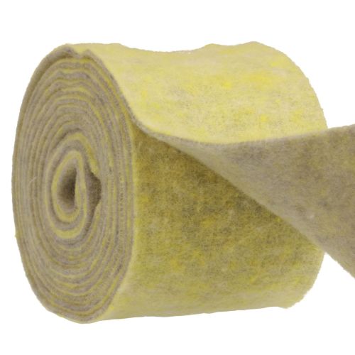 Nastro di feltro nastro di lana nastro di vaso nastro decorativo grigio giallo 15 cm 5 m