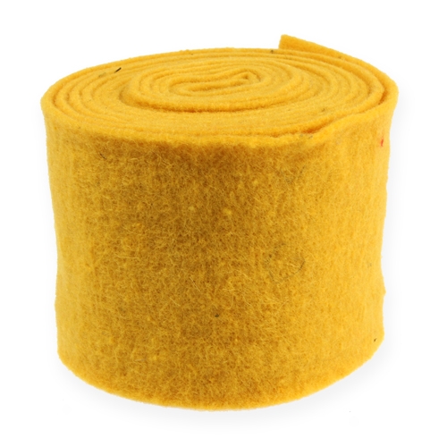 Floristik24 Nastro in feltro 15 cm x 5 m giallo