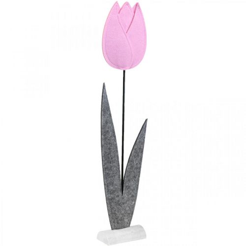 Prodotto Fiore in feltro feltro deco fiore tulipano rosa decorazione da tavola H68cm