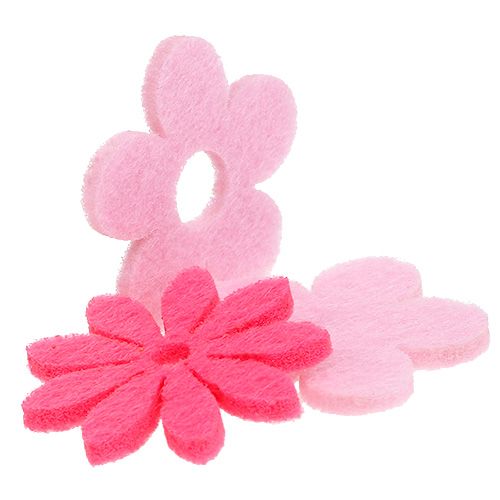 Floristik24 Fiore in feltro rosa, rosa 3,5 cm 96p