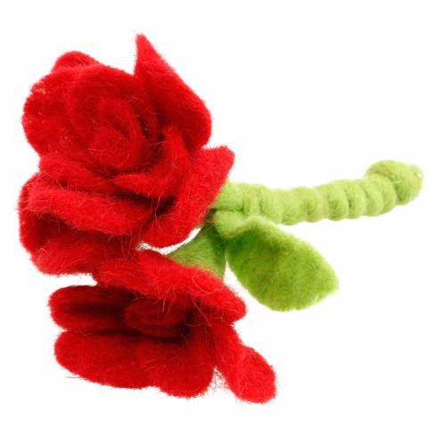 Floristik24 Fiore in feltro 15cm con 3 fiori
