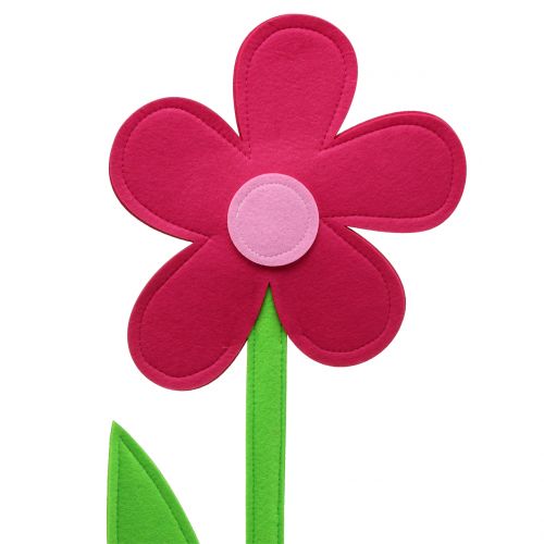 Floristik24 Fiore in feltro rosa 120cm