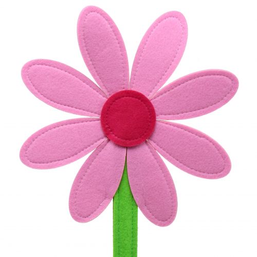 Floristik24 Fiore in feltro rosa 64cm